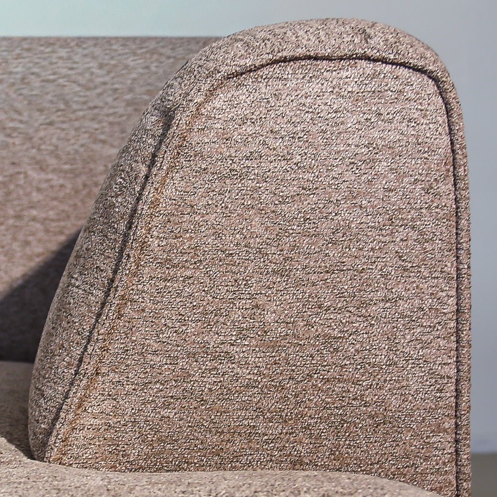 Banken-3-zits bank taupe chenille bouclé - 240x98 cm - Jaylen-Dimehouse