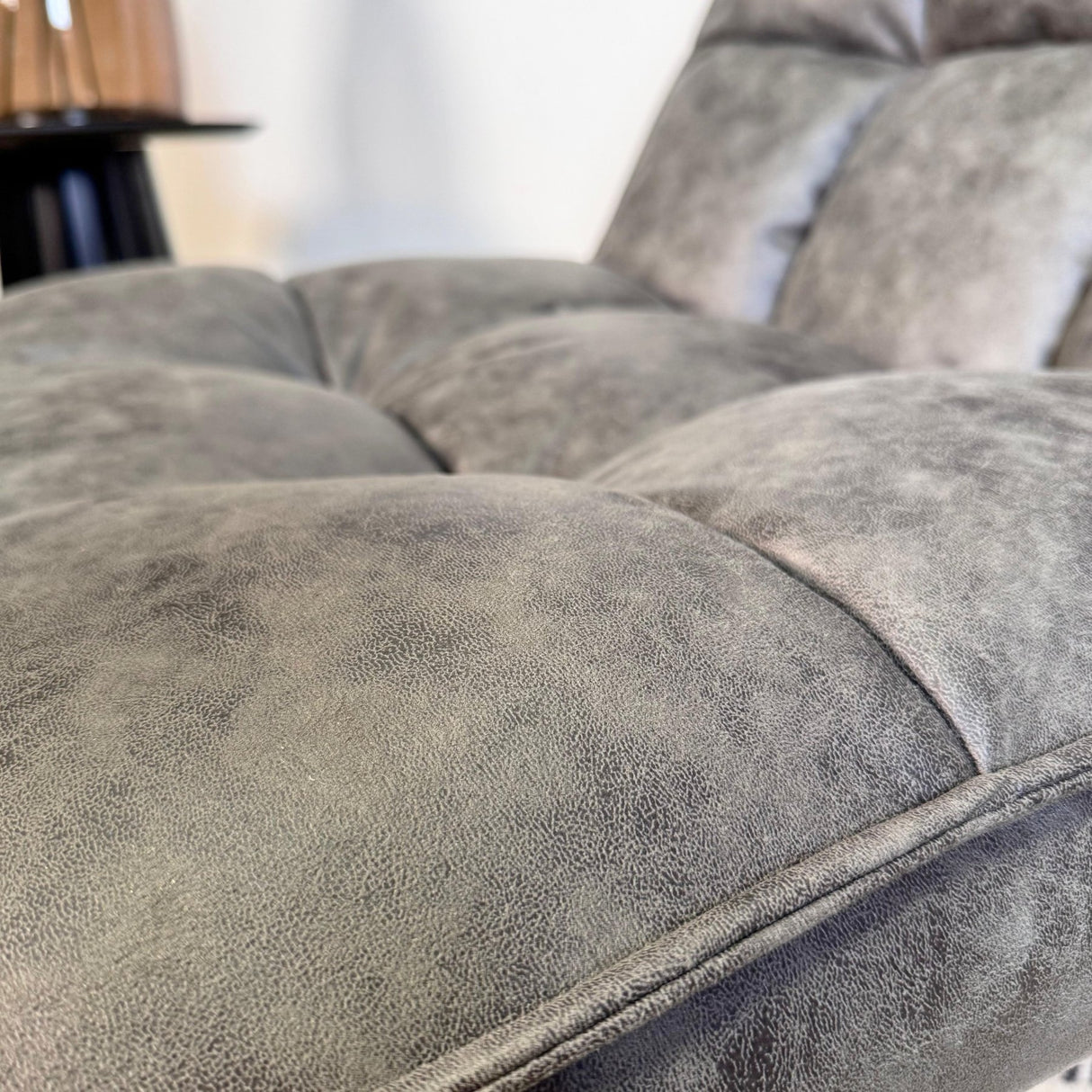 Drehsessel Yuki Anthrazit Öko-Leder 360° Drehbar