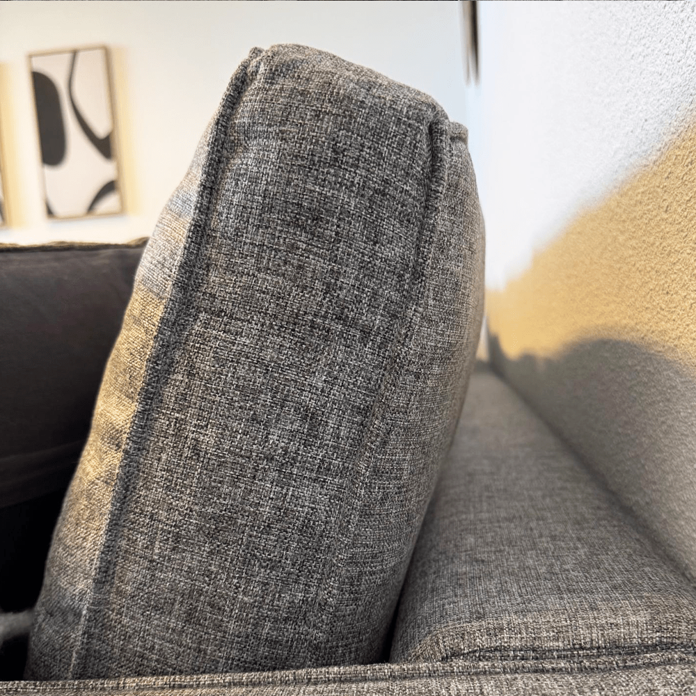 Ecksofa Kale Stoff Grau - fünf Personen