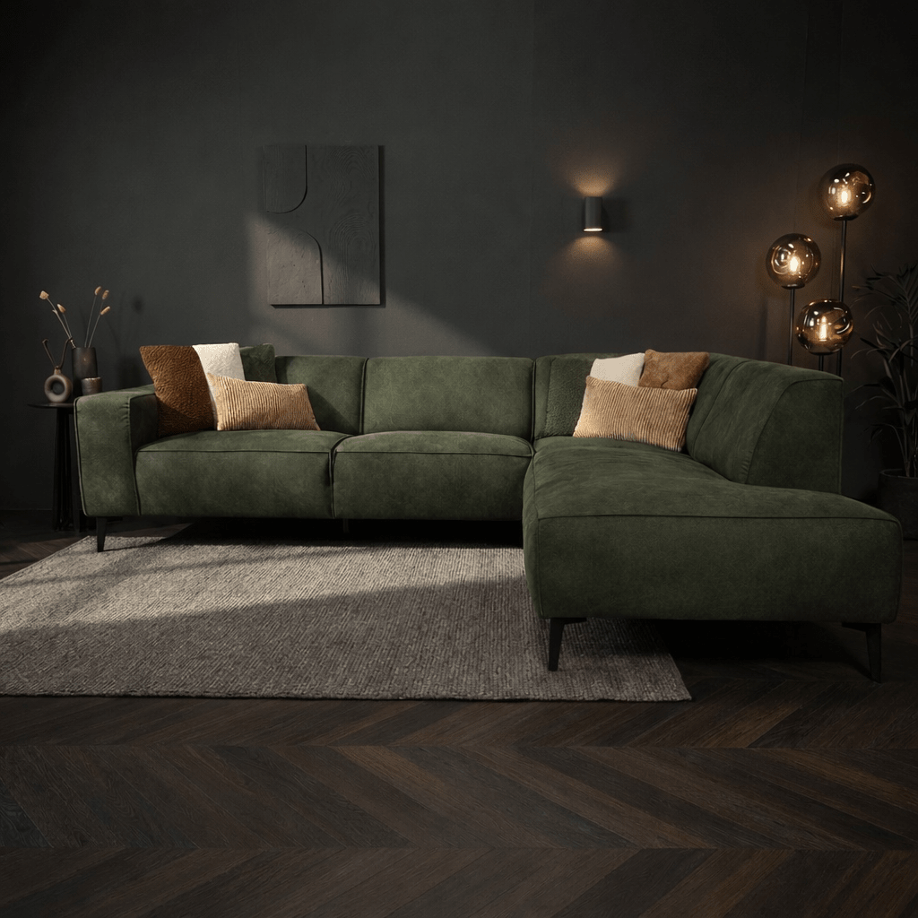 Industrielle Eckcouch Cognac Eco-Leder Brisbane - links