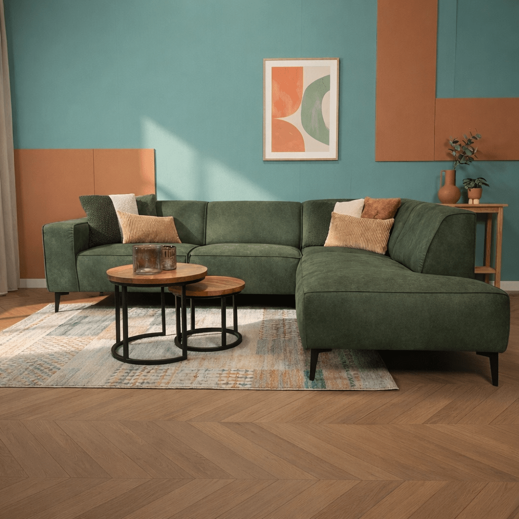 Industrielle Eckcouch Cognac Eco-Leder Brisbane - links