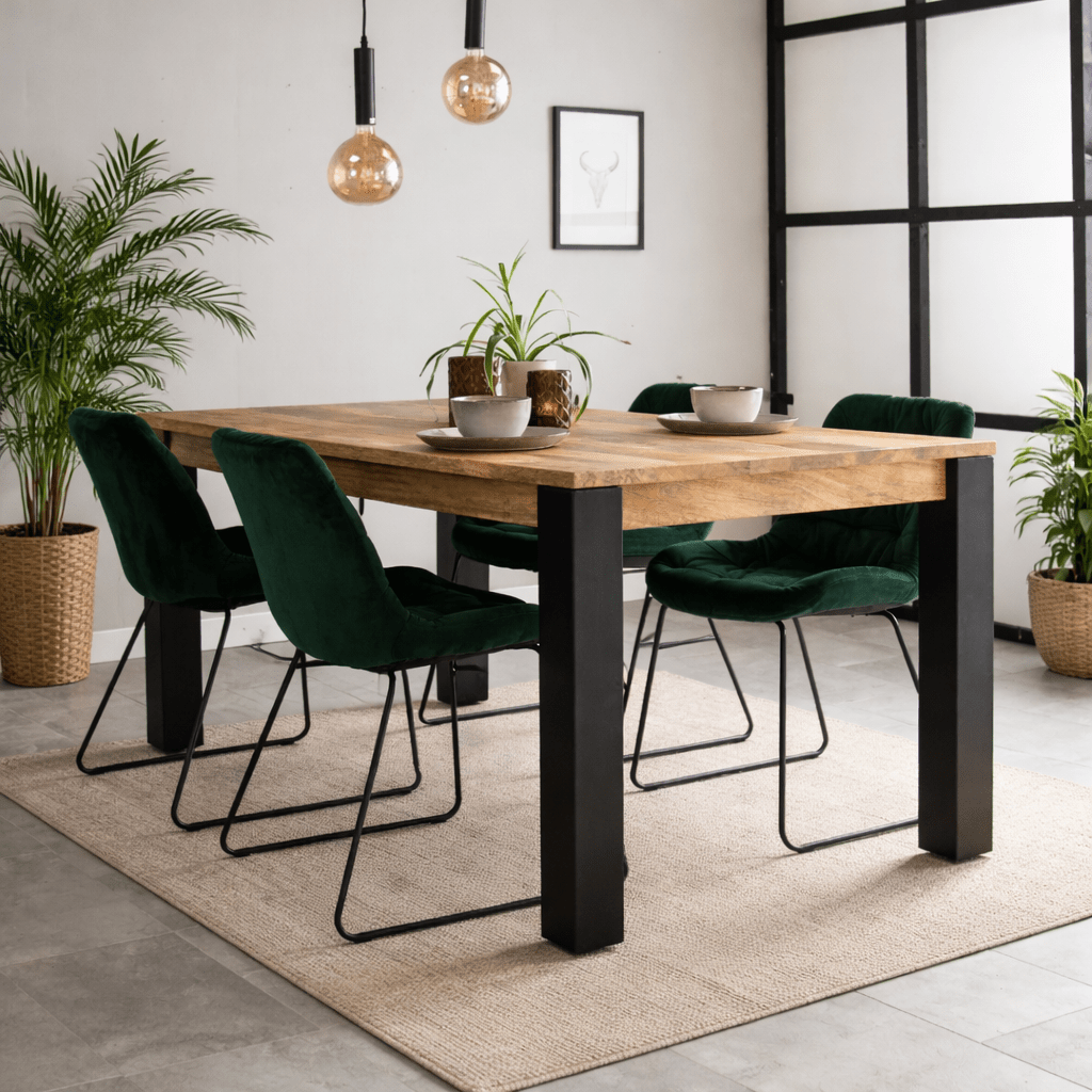Industrieller Esstisch Kansas Mango holz