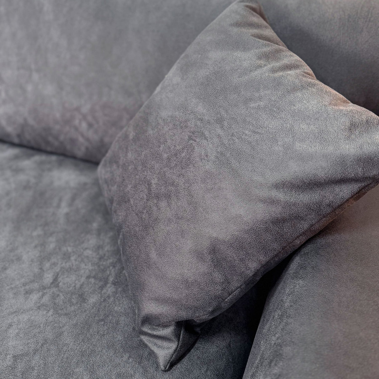 2,5-sitzige Couch anthrazit Mikrofaserstoff Davidson