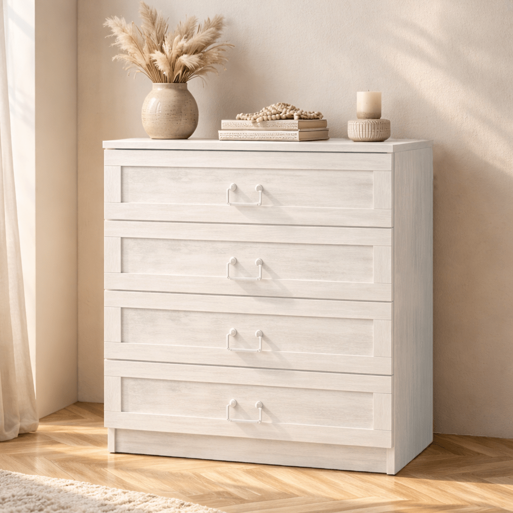 Ladekasten - Ladekast Kale Wit Melamine 72x42x77 cm - Dimehouse