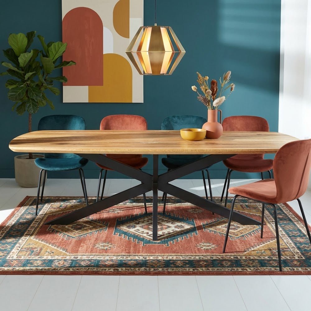 Esstisch Mikkel Eiche Dänisch Oval Matrix Rahmen Groß