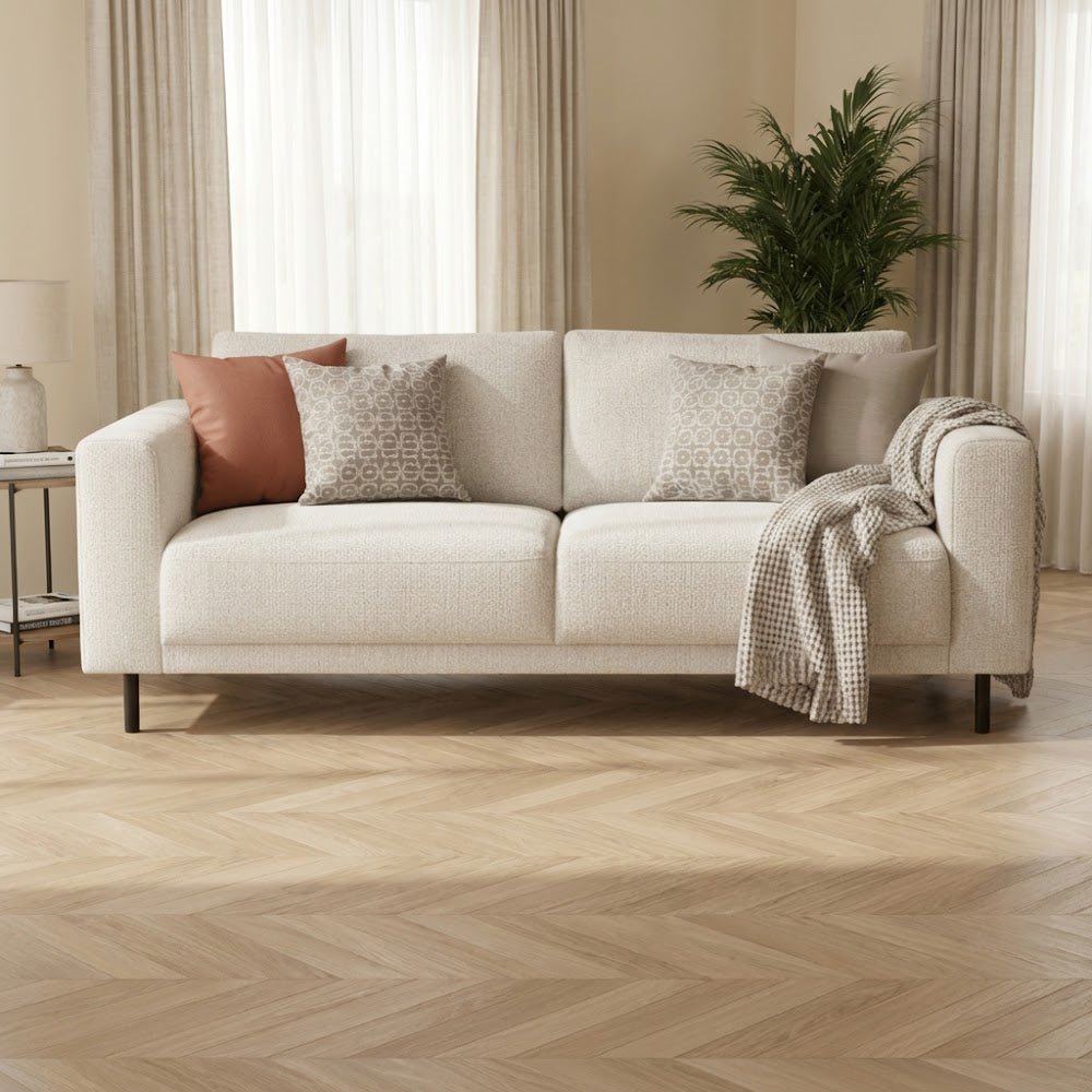 Modernes 2,5-Sitzer-Sofa Beige Stoff Aniko 183x90x78 cm