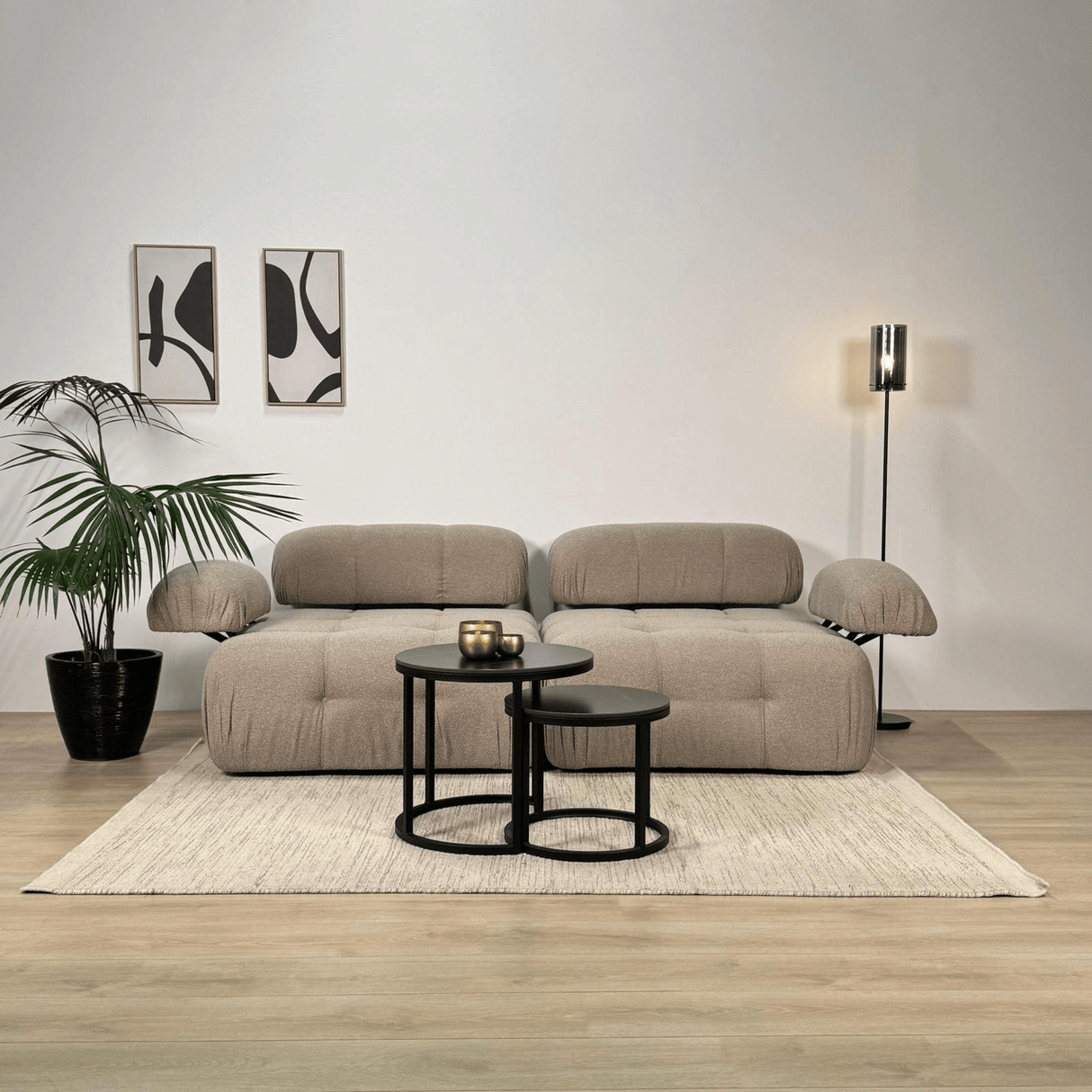 Modulare Bank 2-Sitzer Doeblo Beige