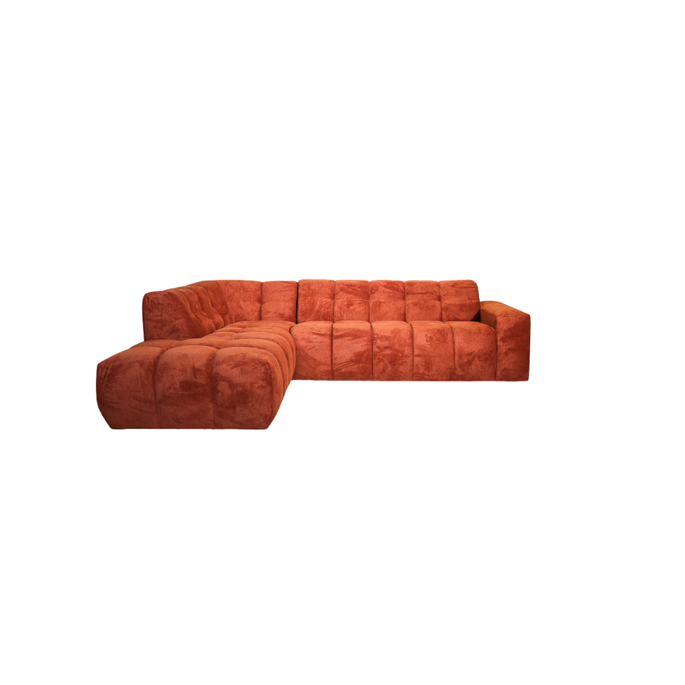 Ecksofa mit Lounge-Kupfer-Bouclé-Stoff Nova – rechts