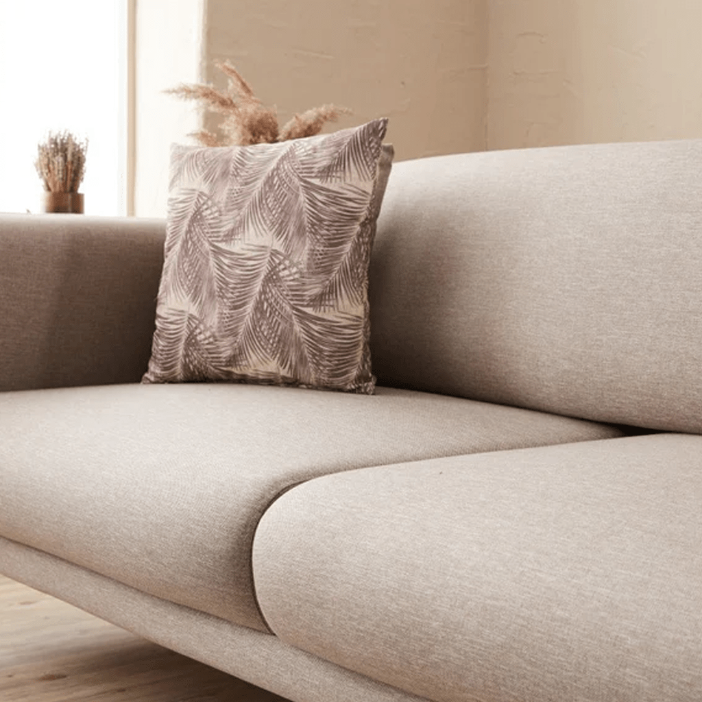 Schlafsofa beiger Leinenstoff 3-Sitzer – Venus