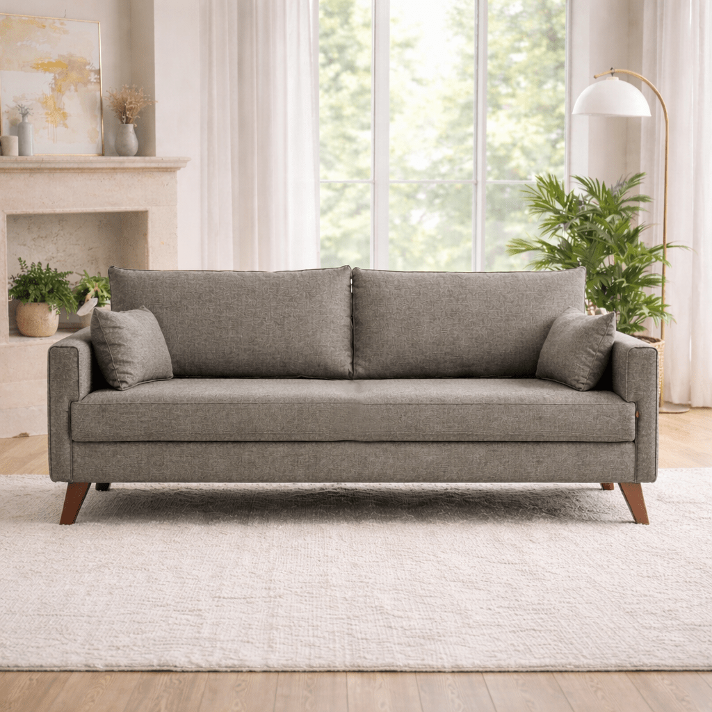 Banken - Slaapbank champagne beige stof 3 - zits - Bella - Dimehouse