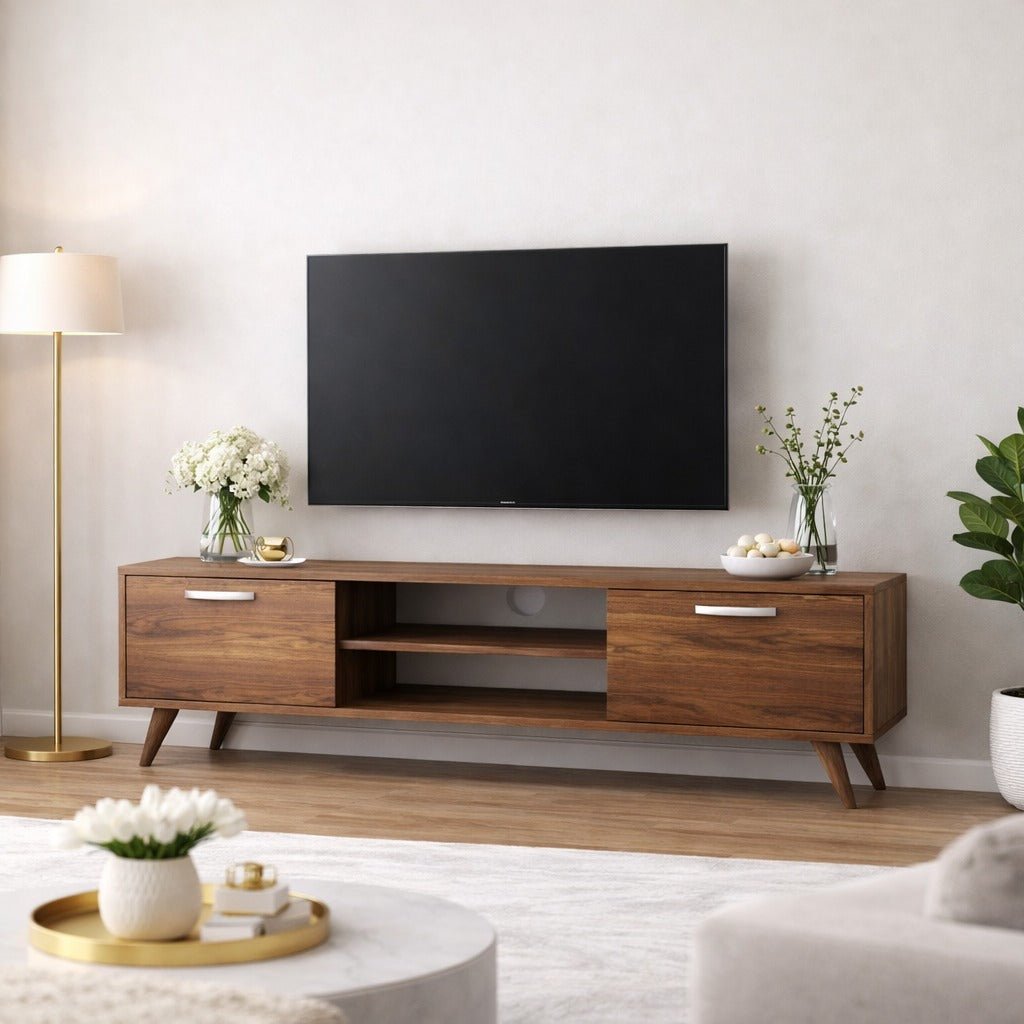 TV -Möbel Korfu Walnuss Melamin 180x48.6x35 cm