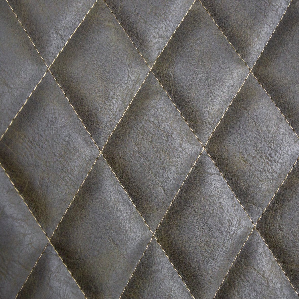 Industrieller Barhocker Juno Grün Kunstleder - Sitzhöhe 70 cm - Ohne Armlehnen