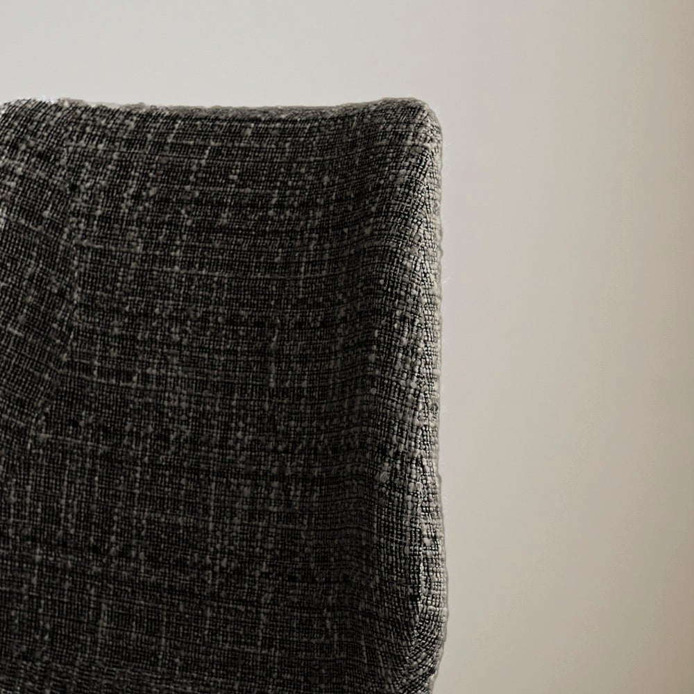 Beau Barhocker Schwarzer Chenille-Stoff – 67 cm Sitzhöhe – ohne Armlehnen