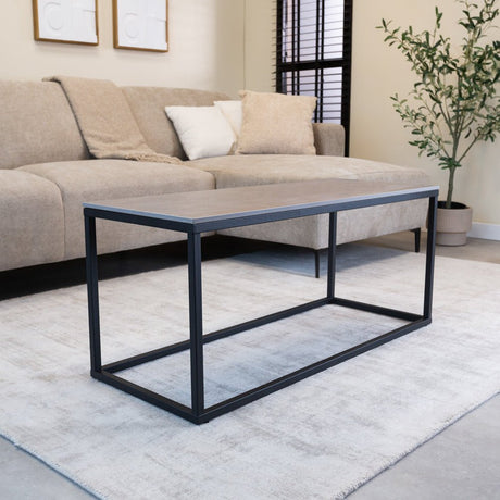 Couchtisch Fien grau Marmor Look rechteckig 100x40 cm