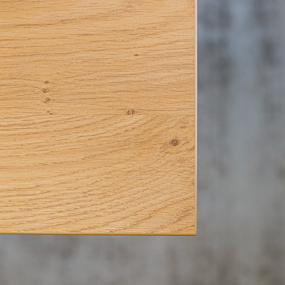 Esstisch Lenzo Rustikale Eiche - Schwarzes U-Bein