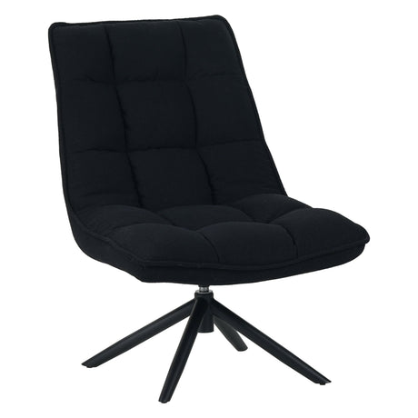 Drehstuhl Yuki Schwarz Bouclé 360° Drehbar