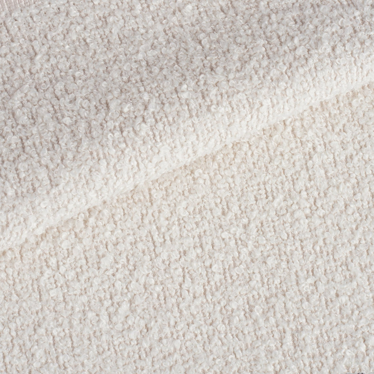 Set von 4 skandinavischen Esszimmerstühlen Creme Bouclé Stoff Swift - Ohne Armlehnen