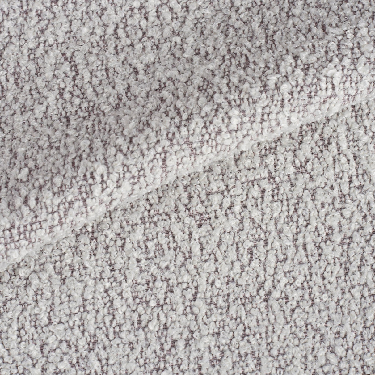 Set von 4 skandinavischen Esszimmerstühlen Natur Mélange Bouclé Stoff Swift - Ohne Armlehnen