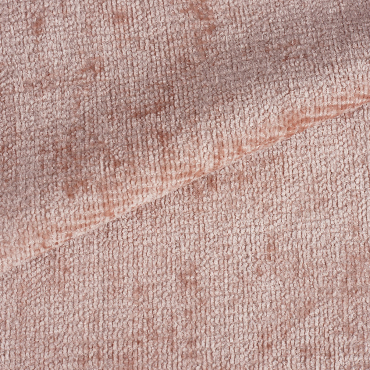 Set von 4 skandinavischen Esszimmerstühlen in Altrosa Chenille-Stoff Swift - Ohne Armlehnen