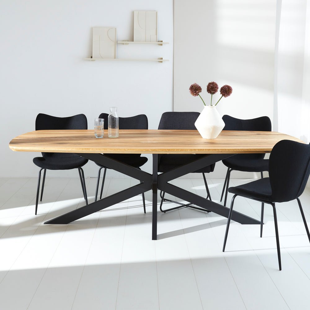 Esstisch Mikkel Eiche Dänisch Oval Matrix Rahmen Groß