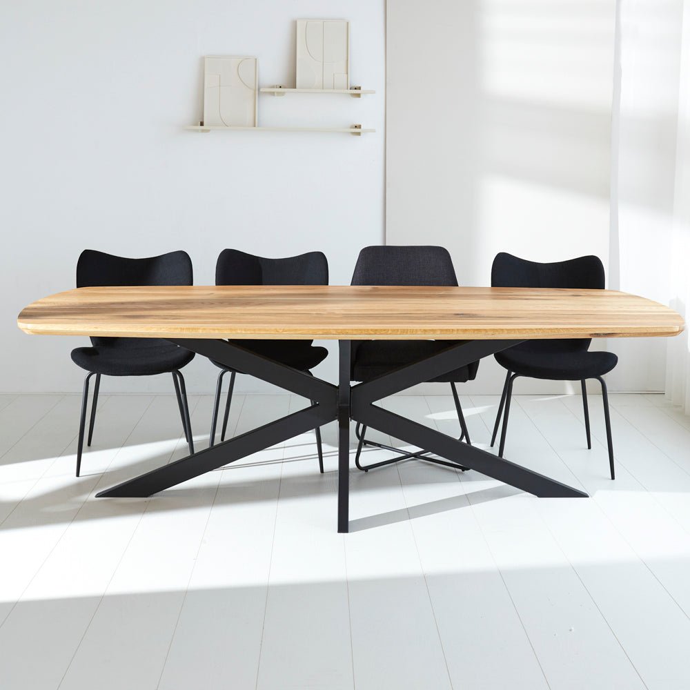 Esstisch Mikkel Eiche Dänisch Oval Matrix Rahmen Groß