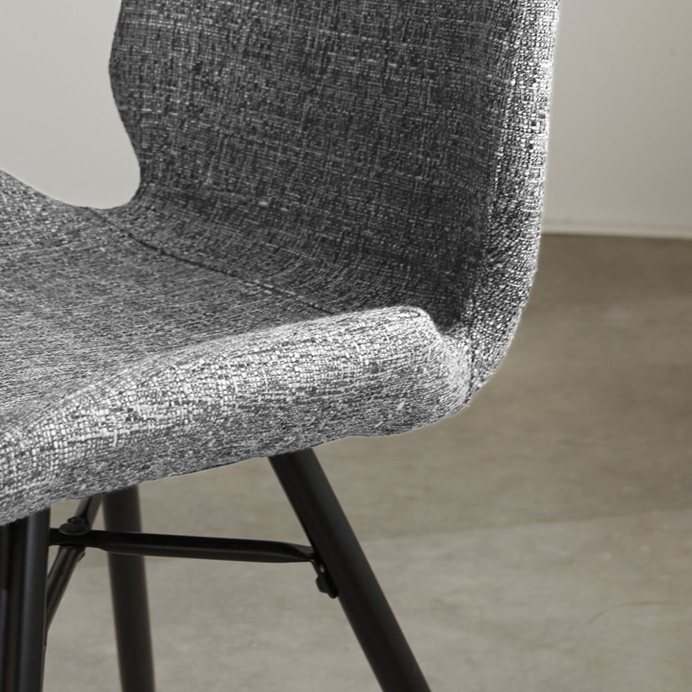 Esszimmerstuhl Beau Chenille Dimehouse Grau LxBxH 72x68x50 Stoff Stimmungsvolles Fotodetail