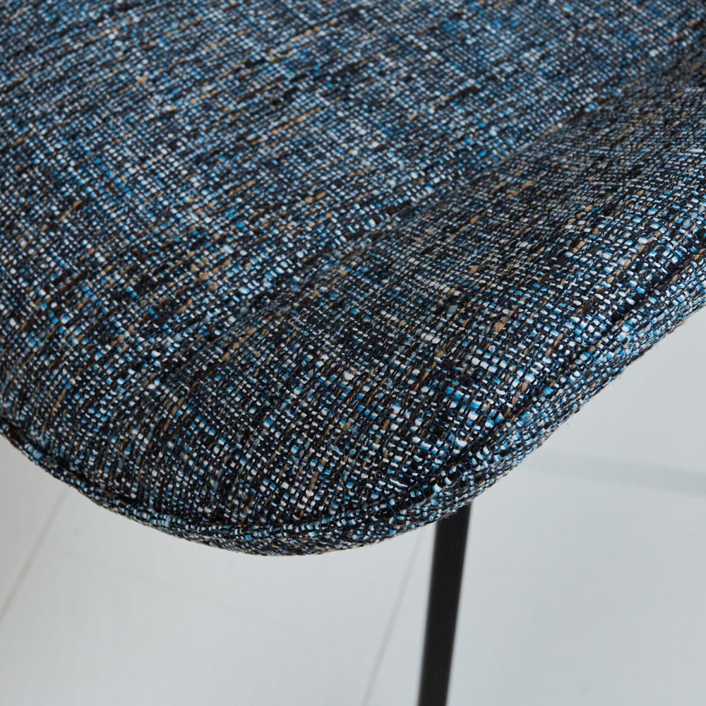 Esszimmerstuhl Jada Chenille Dimehouse Blau LxBxH 79x57x53 Stoff Stimmungsvolles Fotodetail