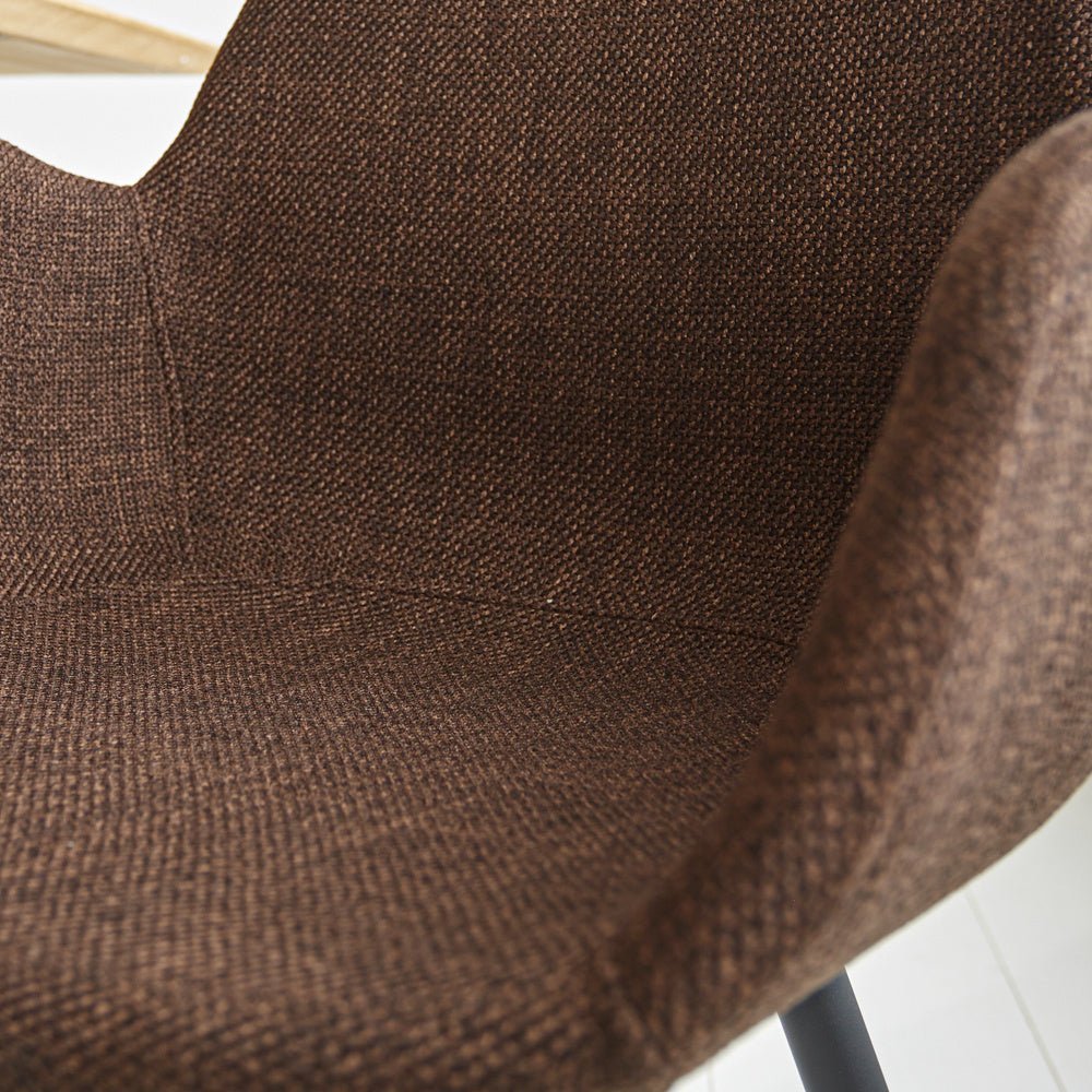 Esszimmerstuhl Mick Dimehouse Braun LxBxH 64x62x59 Stoff Stimmungsvolles Fotodetail