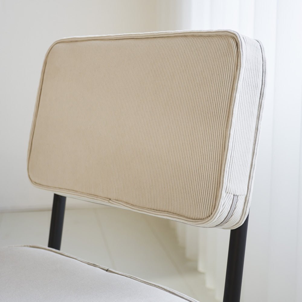 Esszimmerstuhl Remo Rippstoff Dimehouse Beige LxBxH 56x55x52 Rippstoff Detailfoto Stoff