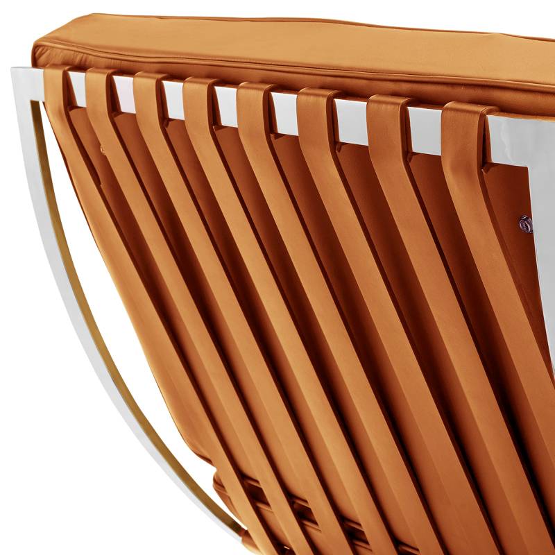 Sessel Expo Dimehouse Cognac LxBxH 80x78x78 Rindsleder Weißes Fotodetail