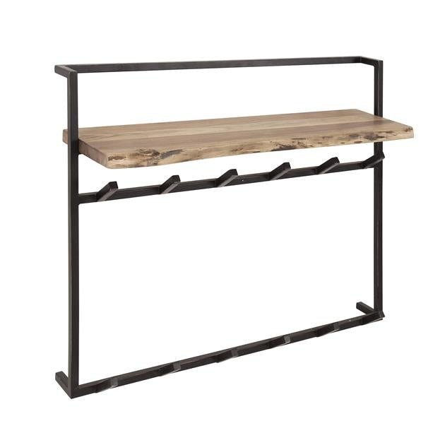 Garderobenständer Naomi DH Interior Akazie LxBxH 105x85x20 Akazienholz Weiß Foto diagonale Vorderansicht
