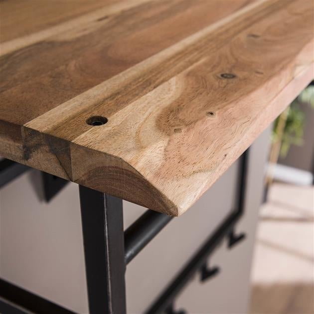 Garderobenständer Teun DH Interior Akazie LxBxH 102x84x35 Akazienholz Stimmungsvoller Fotoausschnitt