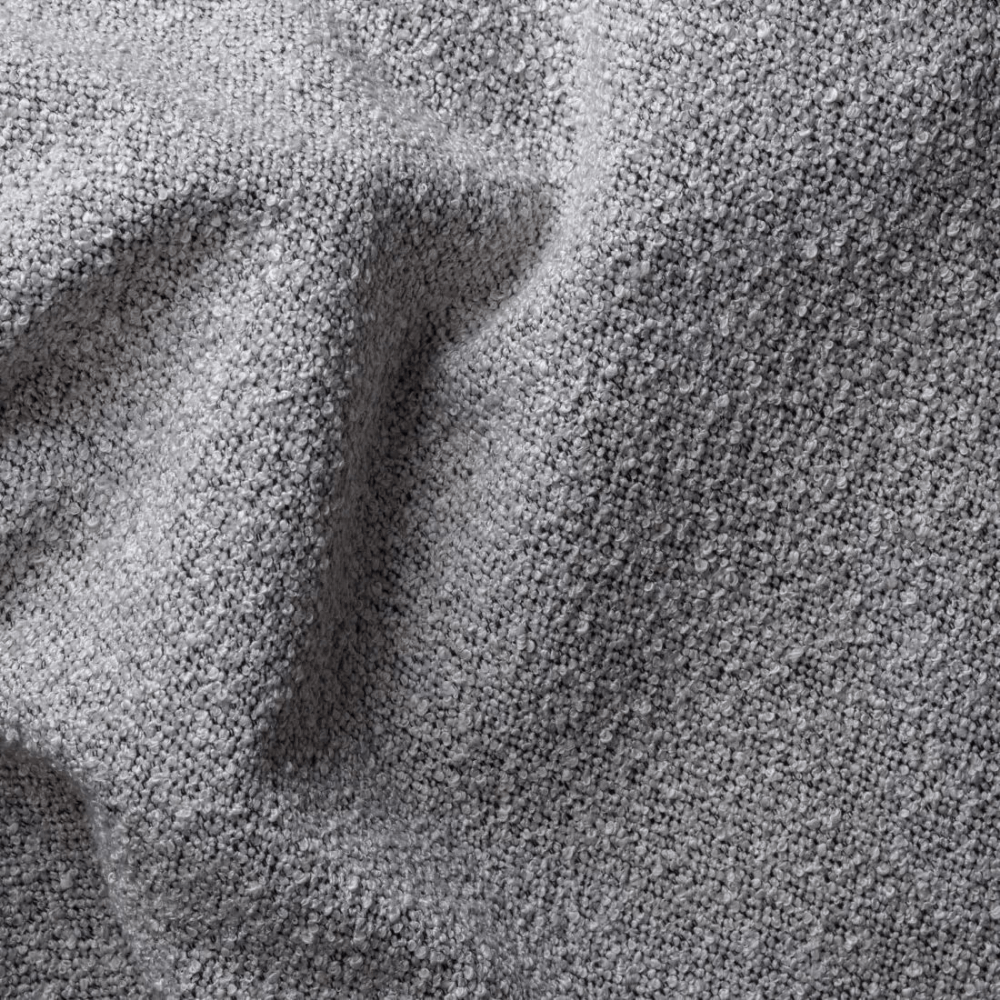 Ecksofa aus grauem Bouclé-Stoff Maël - rechts