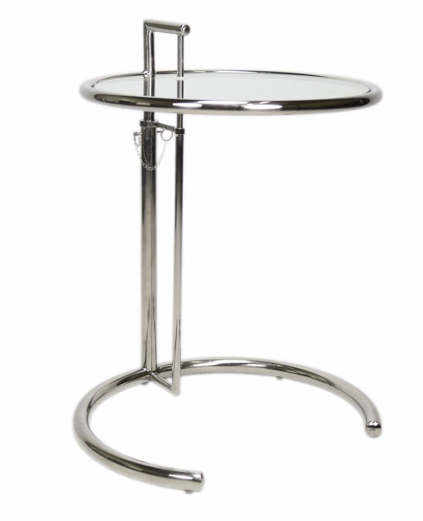 Beistelltisch Taffy Dimehouse Silber LxBxH 60x60x50 Glas Weißes Foto Vorderansicht