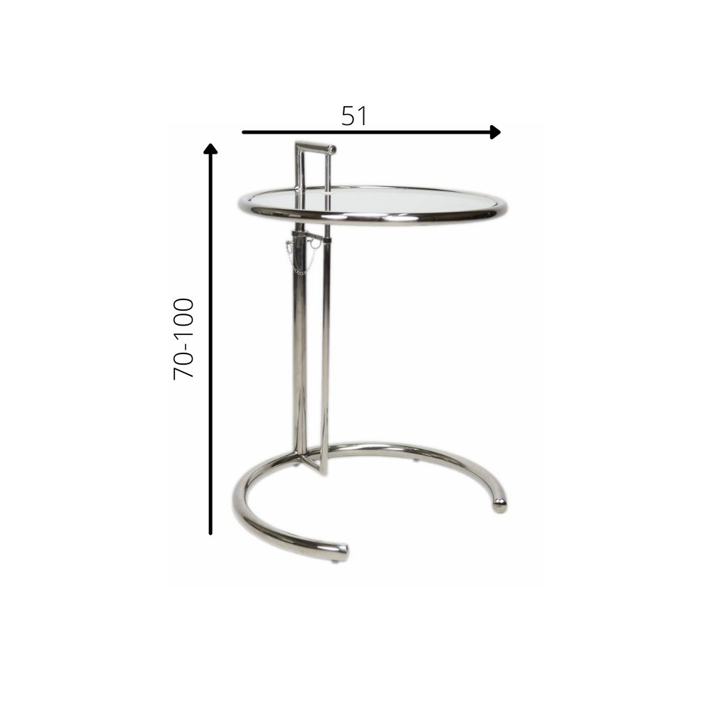Beistelltisch Taffy Dimehouse Silber LxBxH 60x60x50 Glas Weiße Fotogrößenangabe