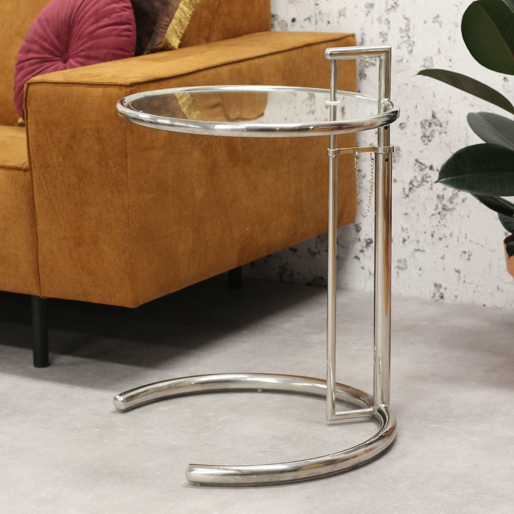 Beistelltisch Taffy Dimehouse Silber LxBxH 60x60x50 Glas Stimmungsvolle Fotofrontansicht