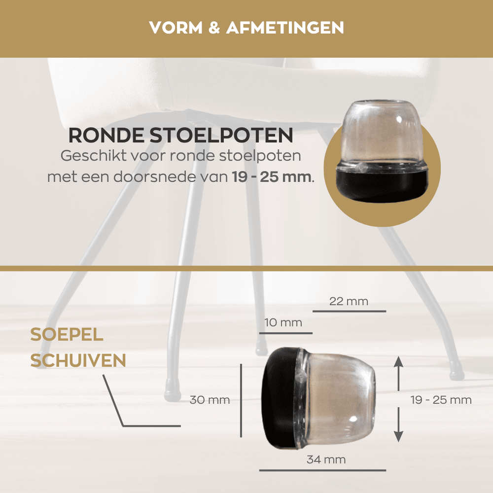 Bodenschutz - Teppich L - rund transparent 19-25 Transparent