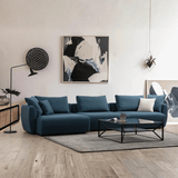 Ecksofa links Maya Blau
