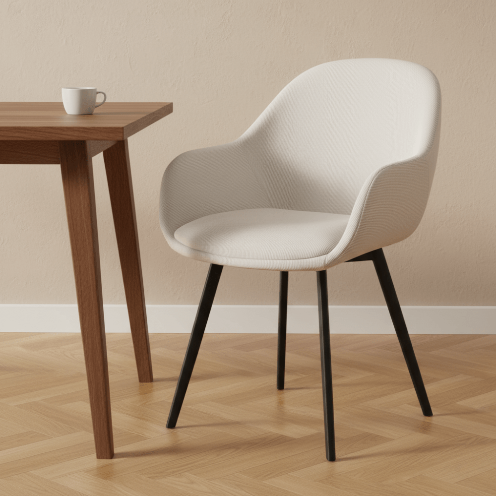 Esszimmerstuhl Remy Rippencreme
