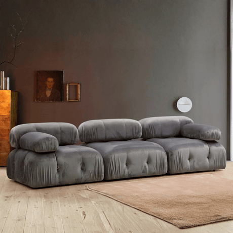 Modulares Sofa 3-Sitzer-Blasenlagergrau