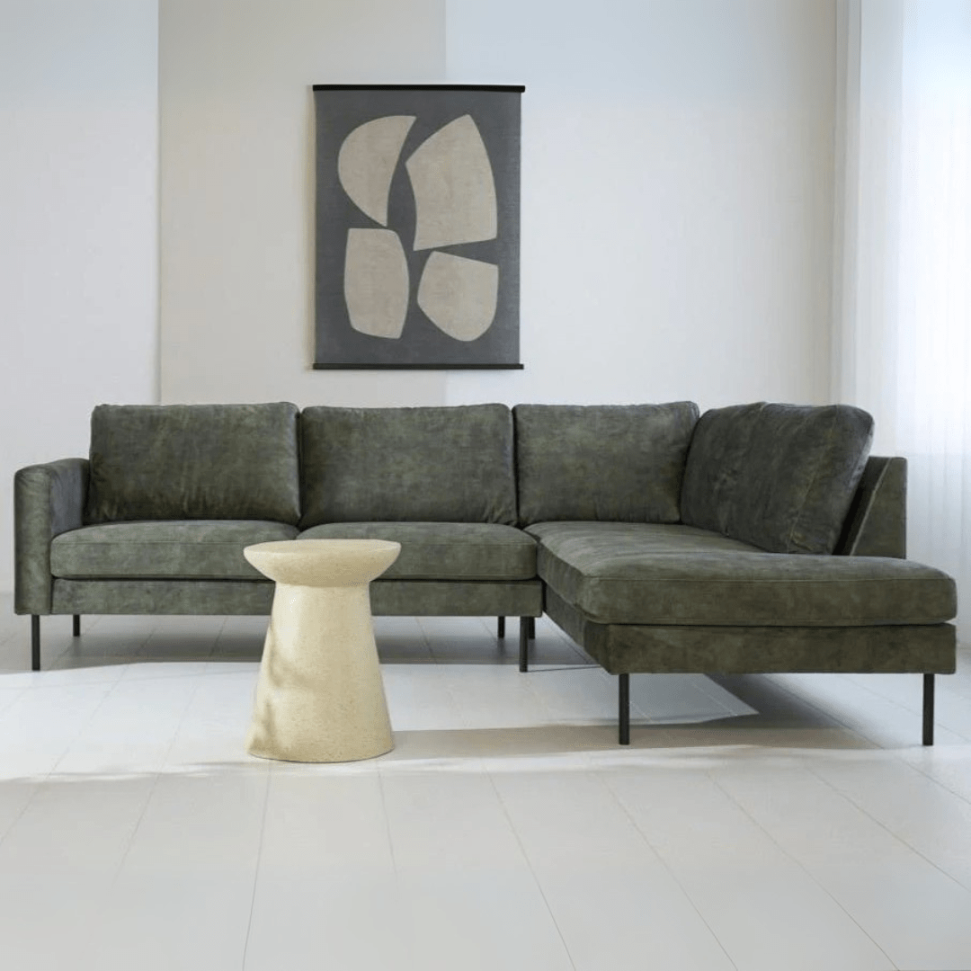 Ecksofa Gaya Velvet grün rechts