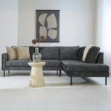 Ecksofa Gaya Velvet Anthrazit rechts