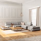 Rechtes Ecksofa Tulip Light Grey