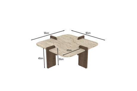 Poalla - Travertin, Walnuss Travertin Walnuss 100 % MELAMINBESCHICHTETE SPANPLATTEN