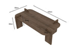 Lovge Couchtisch Walnuss 120 x 60 cm Melaminbeschichteter Holzverbundstoff