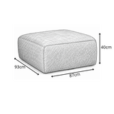 Hockers-Hocker koper chenille bouclé - 98x88x43 cm - Jaylen-Dimehouse