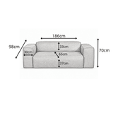 Banken-2-zits bank koper chenille bouclé - 186x98 cm - Jaylen-Dimehouse