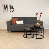 2-Sitzer lose große Rückenkissen anthrazit Chenille Yara 