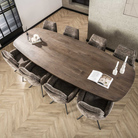 Dänischer Ovaler Esstisch Alo aus Akazienholz Braun 300x120 cm 