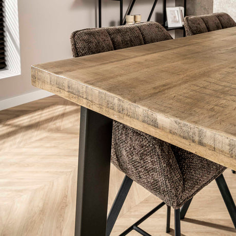 Industrielle Bartafel aus Mangoholz Wyatt Blank 135x70 cm
